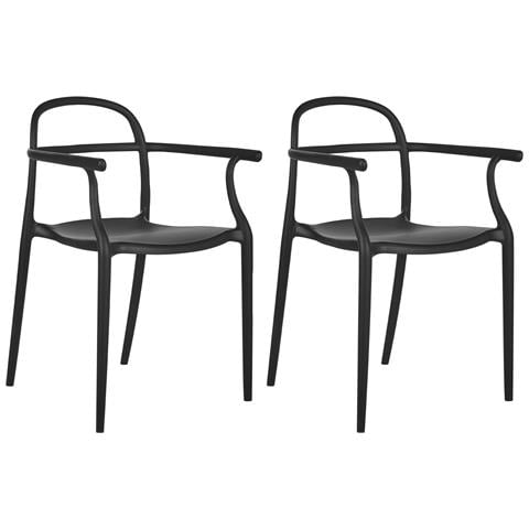 Set Di 2 Sedie Da Giardino Vidor Nero - Foto 2