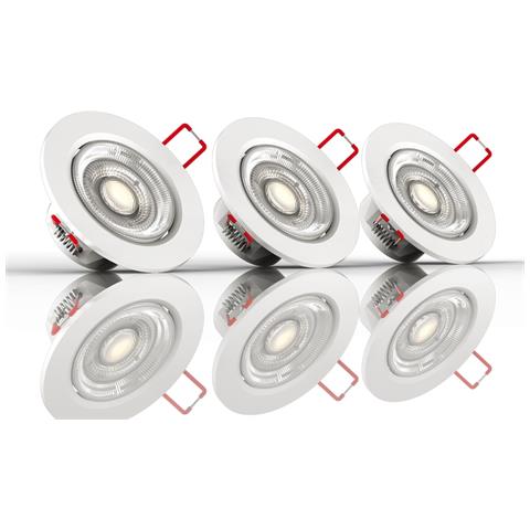 Tris di 3 faretti ad incasso 35.5 m luce calda Lampadina a risparmio energetico Bianco caldo 2700 K 5,6 W - Foto 1