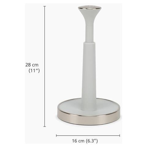 Portarotolo Da Cucina Push And Tear Modello Stone Distributore Di Carta Facile Da Usare Con Coperchio A Molla Base Antiscivolo Colore Grigio - Foto 6