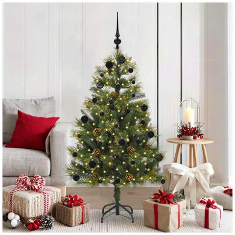 Albero di Natale artificiale pieghevole con coni Verde 150 cm - Foto 2