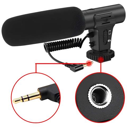 Kit Vlogging Completo Con Treppiede / Microfono / Proiettore Led Portatile, Nero - Foto 4