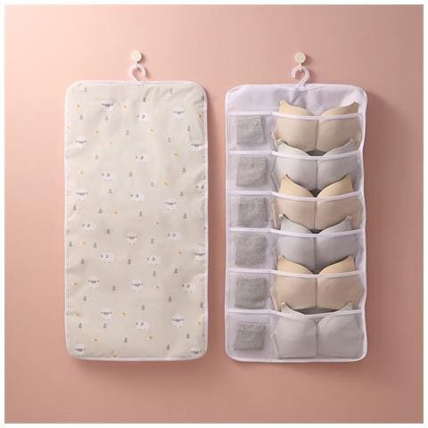 Organizzatore Sospeso A 6 Tasche Per Biancheria Intima /calze - Soluzione Salvaspazio - Foto 2