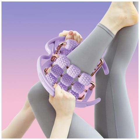 Morsetto Massaggiante Ad Anello A 18 Ruote: Rullo Muscolare A Sei Assi Per Scolpire Le Gambe E Rilassamento Muscolare Blue - Foto 2