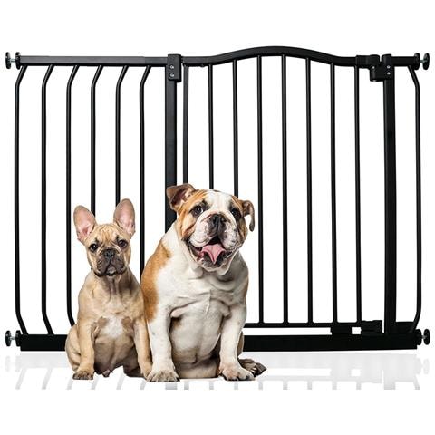 Bettacare Cancelletto Per Cani Con Parte Superiore Incurvata, 98cm - 107cm, Nero Opaco - Foto 1