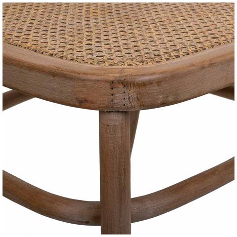 Sedia In Legno E Rete Marrone 44x40x48/83h - Foto 8