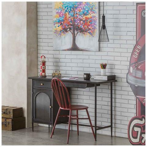 Faro Salvadanaio In Metallo Rosso 12x12x31h - Foto 2