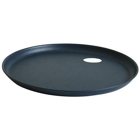 Vassoio O in Acciaio Verniciato Colore Blu 32 cm - Leggero, Decorativo e Funzionale - con foro per appendere - Made in Italy - Foto 3