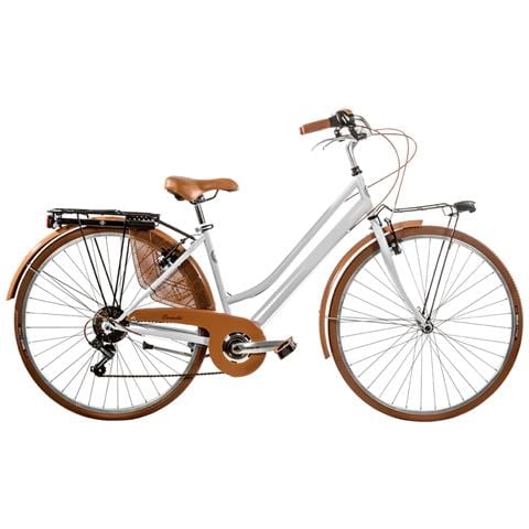 Bici Misura 28 Linea Retro Bicicletta Donna Retro6vd Con Cambio 6v Completa Di Accessori Con Luci A Led Finiture Marroni - 44 Panna Marrone - Foto 3