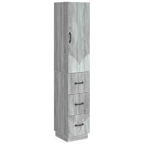 Set di armadi 2 pcs Sonoma grigio 33 x 34,5 x 87 cm - Foto 1
