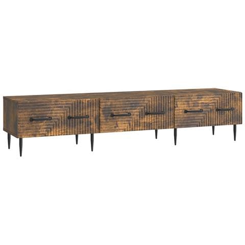 Mobile TV Rovere Fumo 147 x 34,5 x 30 cm Legno ingegnerizzato - Foto 1