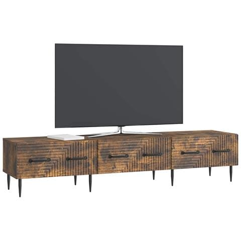 Mobile TV Rovere Fumo 147 x 34,5 x 30 cm Legno ingegnerizzato - Foto 2