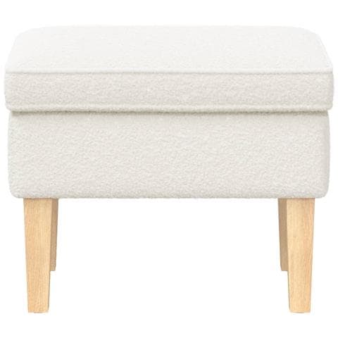 Poggiapiedi Crema 55 x 35 x 41 cm Bouclé - Foto 2