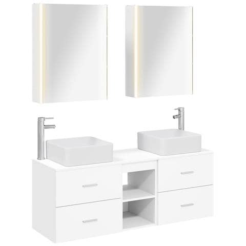 Set di mobili per il bagno 5 pcs Bianco - Foto 1
