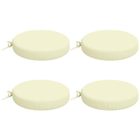 Cuscini per Sedia in 4 Pezzi SOEST 4 pz 100% Poliestere Crema - Foto 1