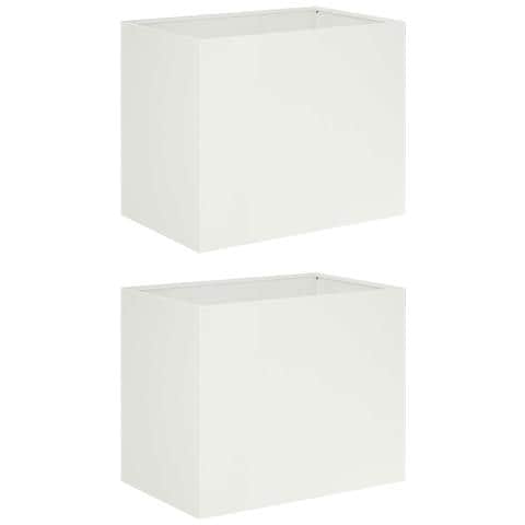 Vaso da giardino 2 pz Bianco 50 x 40 x 50 cm - Foto 1