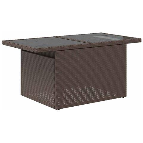 Set Divano da Giardino 11 pz Marrone polyrattan - Foto 2