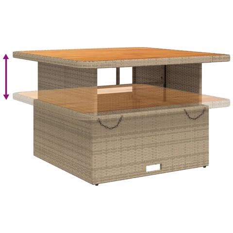 Set Divani da Giardino 6 pz con Cuscini in Polyrattan Beige - Foto 9