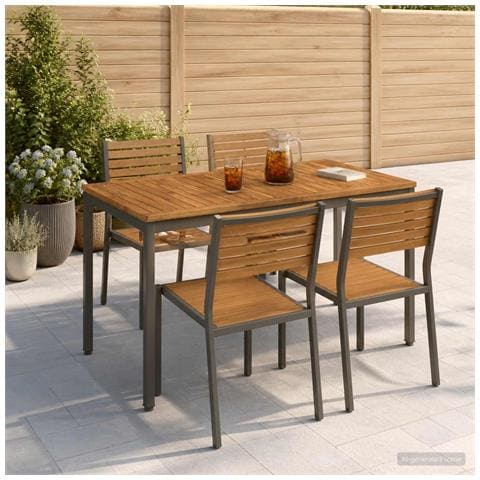 Tavolo da cena da giardino Naturale e Caffè 108,5 x 55 x 75 cm - Foto 2
