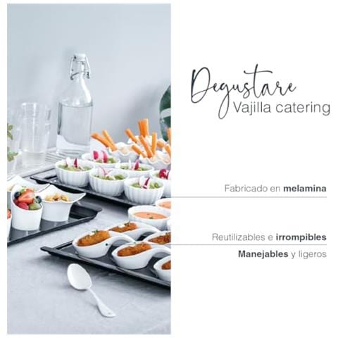 60752 - Stoviglie da catering Degustare, ciotola quadrata, melamina, lavabile in lavastoviglie - Foto 2