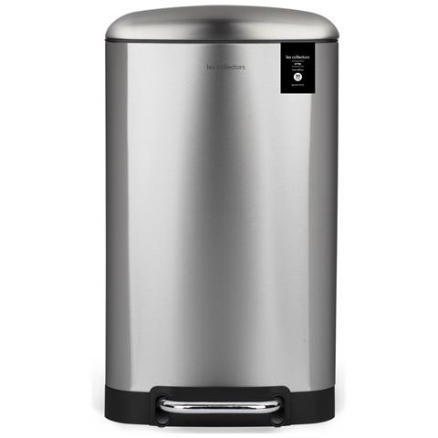 N°712 Pattumiera a pedale Acciaio inox Capacità 30 L, Compatto, Cestino interno estraibile, Design, Resistente, Chiusura silenziosa - Foto 1