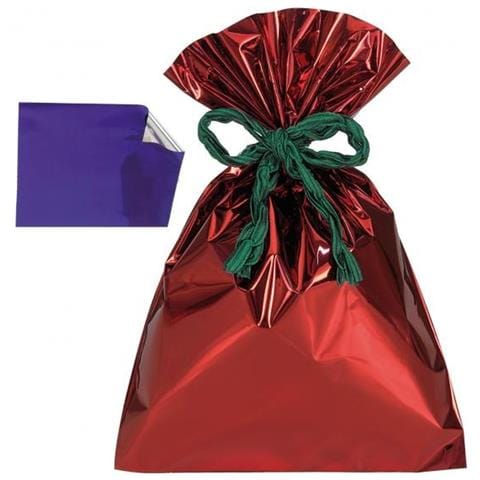 50 buste regalo in ppl metal lucido 35x50cm blu senza patella adesiva - Foto 2