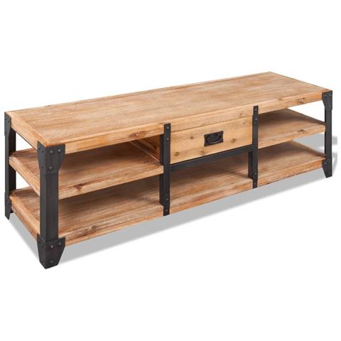 Mobile Porta Tv In Legno Massello Di Acacia 140x40x45 Cm - Foto 1