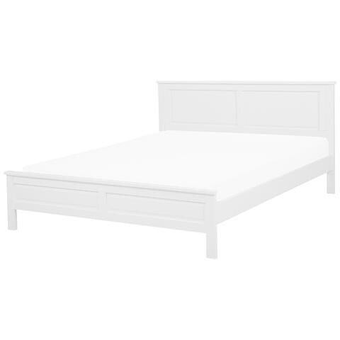 Letto Matrimoniale Moderno In Legno Bianco 160x200cm Olivet - Foto 30