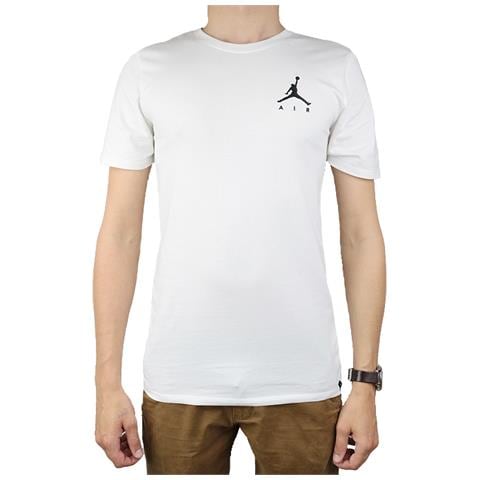 Air Jumpman Embroidered Tee Ah5296-100, Uomo, Bianco, Maglietta, Numero: M Eu - Foto 1