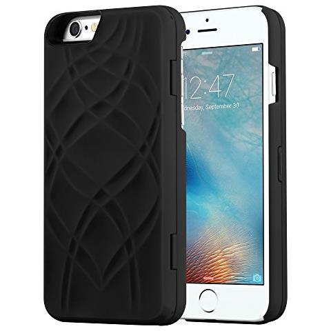 Custodia Compatibile Con Apple Iphone 6 Plus / Iphone 6s Plus In Nero - Hard Case Coperchio Protettivo Con Specchio E Slot Per Carte - Foto 2