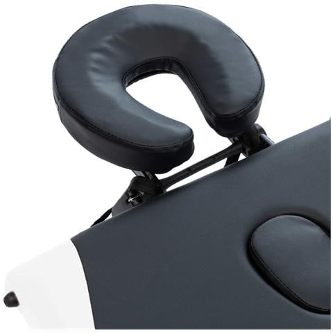 Lettino Da Massaggio A 3 Sezioni In Alluminio Nero E Bianco - Foto 10