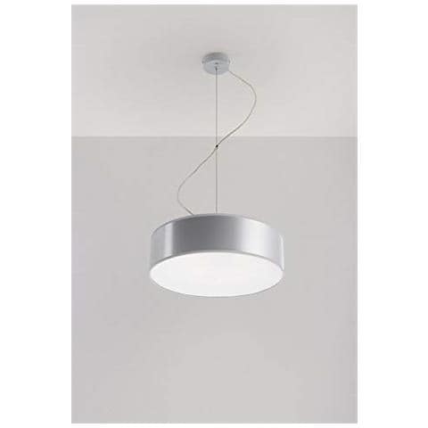 Arena 35 - Lampadario A Sospensione In Pvc, Colore: Argento - Foto 2