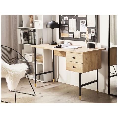 Scrivania Abilen Marrone Chiaro 120 Cm 60 Cm Con Contenitore - Foto 8