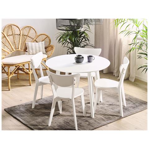 Tavolo Da Pranzo Roxby Bianco 100 Cm 100 Cm - Foto 9