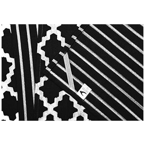 Penguin Casa - 100 Cotone Tea Towel Set Di 5 - Soft - Durevole - Design Elegante Nero Con I Modelli Multipli - Lavabile In Lavatrice - 65 X 45 Centimetri - Foto 4