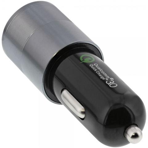 Alimentatore Usb Da Auto 3.0,12/24vdc A 5v Dc / 3a, Usb-a + Usb-c, Nero - Foto 2