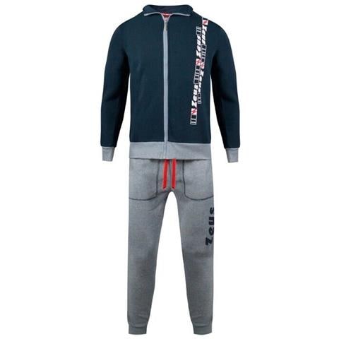 Tuta Uomo Zeus Sport Cotone Felpato Art. Mz05 : Blue \ Grigio Melange Tg L - Foto 1