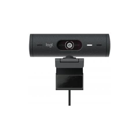 Webcam Brio 505 Full HD con Correzione Automatica Dell’illuminazione 2 Microfoni con Riduzione Rumore, Msft Teams, Google Meet, Zoom Colore Nero - Foto 1