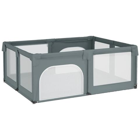 Box Per Bambini Con 2 Porte Grigio Chiaro Tessuto Oxford - Foto 2