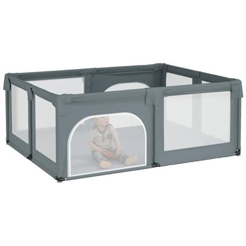 Box Per Bambini Con 2 Porte Grigio Chiaro Tessuto Oxford - Foto 3