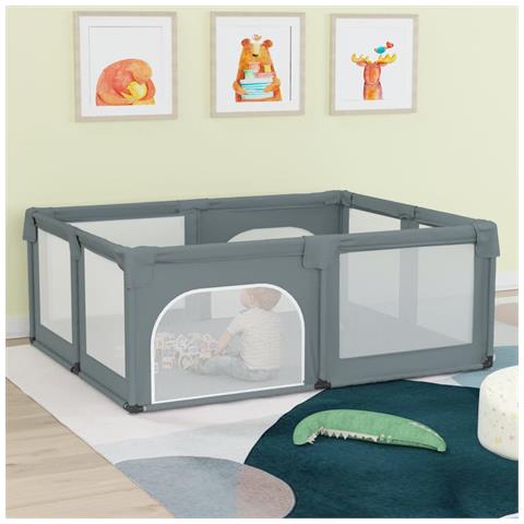 Box Per Bambini Con 2 Porte Grigio Chiaro Tessuto Oxford - Foto 1