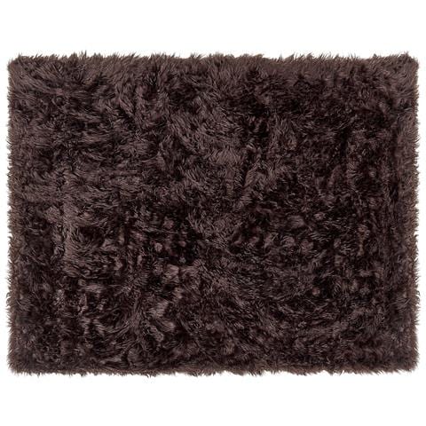 Coperta Pelliccia Sintetica Marrone 150 X 200 Cm Delice - Foto 2