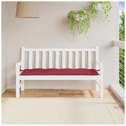 Cuscino Per Panca Rosso Vino 150x50x7 Cm In Tessuto Oxford - Foto 1