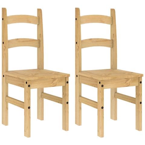 Sedie Da Pranzo 2 Pz 40x46x99 Cm Legno Massello Di Pino - Foto 2