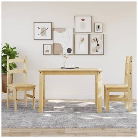 Sedie Da Pranzo 2 Pz 40x46x99 Cm Legno Massello Di Pino - Foto 3