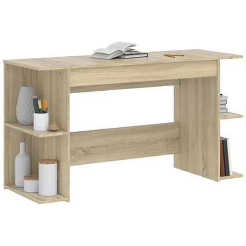 Scrivania Rovere Sonoma 140x50x75 Cm In Legno Multistrato - Foto 3