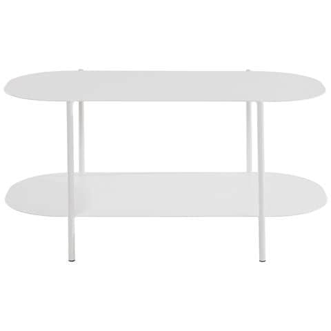 Siliam Tavolino Con 1 Ripiano In Metallo Bianco - Foto 2