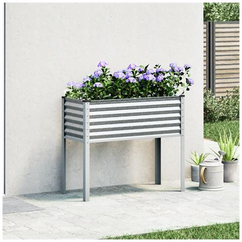 Fioriera Da Giardino 100x41x90 Cm In Acciaio Zincato - Foto 3