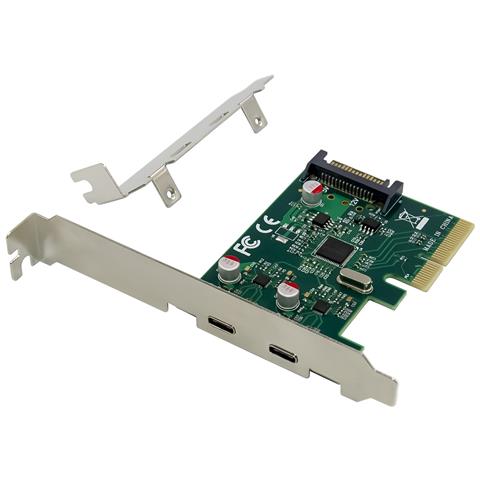 Scheda PCLe EMRICK13G Adattatore Interno 2 PorteUSB 3.2 Gen 2 Type-C - Foto 1