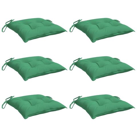 Cuscini Per Sedia 6 Pz Verdi 40x40x7 Cm In Tessuto Oxford - Foto 3
