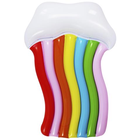Dam Tappetino Gonfiabile A Forma Di Nuvola E Arcobaleno. Poggiatesta, Letto Galleggiante. 168x110 Cm. 168x110x30 Cm. Colore: Multicolore - Foto 1